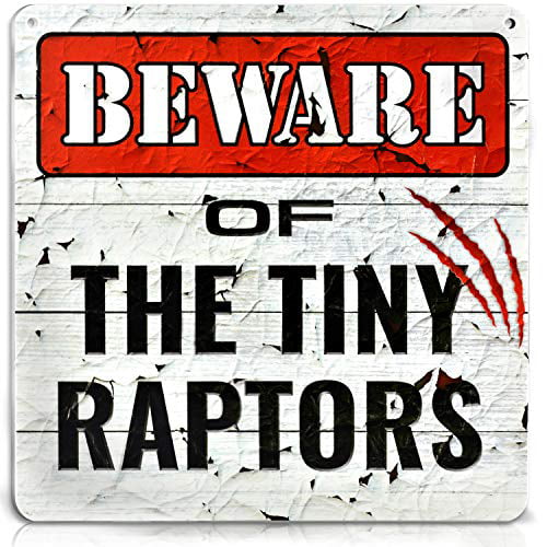 Home Bigtime Signs Beware of Tiny Raptors Kitchen, Funny Chicken Coop Farm 