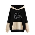 thumbnail image 1 of Gibobby Sudadera de mujer, Sudadera con capucha para mujer, ajuste holgado, de felpa, casual, manga larga, cuello alto con capucha(Negro,G), 1 of 3