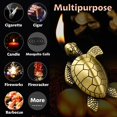 thumbnail image 1 of Torch Creative Desktop Golden Turtle Cool Portable Adjustable Soft Flame And Refillable For Men Women Friends3ml, 1 of 7