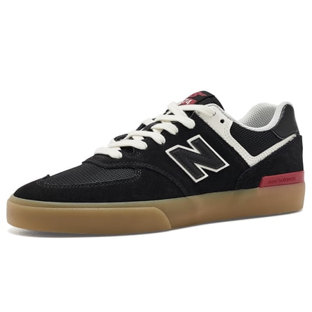 New Balance Unisex 574 Vulc Black/White Men's 12, Women's 13.5, Medium
