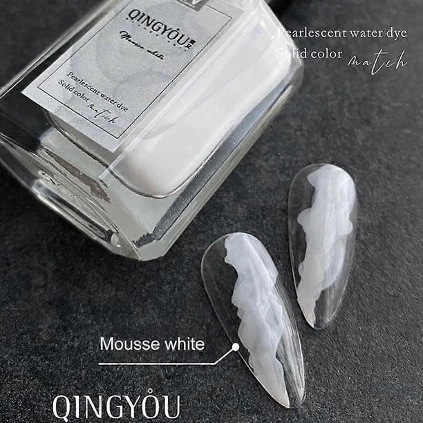 15ml Blooming Gel Watercolor Nail Ink White Golden Black Nail Polish Blooming Smoke