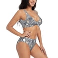 thumbnail image 2 of Rocae Cute Dog And Flowers for Bikini Set for Women Two Piece Sexy High Swimsuits Split Crossover Bikini Medium, 2 of 9