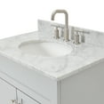 thumbnail image 3 of Ariel Hamlet 31 In. Oval Sink Vanity With 0.75 In. Carrara White Countertop In Grey, 3 of 10