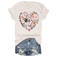 thumbnail image 2 of Womens Athletic Tops Women's Tan Raglan Shirt Women Loose Work Tops Women Shirts for Summer Workout Shirt Long Sleeves plus Size T Shirts with Tee Short Sleeve T Womens Beige M, 2 of 4