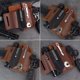 thumbnail image 5 of Elegante funda multiherramienta de cuero, organizador de cinturón para hombres, bolsa EDC 100 % de cuero, almacenamiento compacto para herramientas, linternas y más. Duradera, resistente a rayones,, 5 of 7