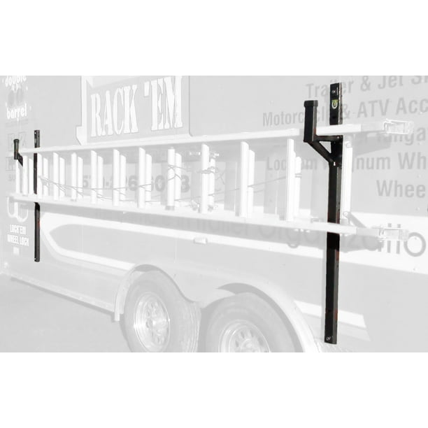 Enclosed Trailer Exterior Side Wall Ladder Rack By Pack Em Com - Diy Ladder Rack For Enclosed Trailer