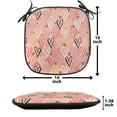 thumbnail image 5 of Coral Chair Seating Cushion Set of 12, Scribbled Little and Big Different Size Heart Forms Love Valentines Mothers Day Theme, Seat Pads for Office with Anti-slip Backing, 16"x16", Coral, by Ambesonne, 5 of 7