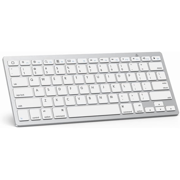 Bluetooth Keyboard Compatible with iPad A16 11th 10th Generation, iPad 10.2 (9th/8th/7th), iPad Pro 13/12.9/11 inch, iPad Air/Mini and More iOS Devices, White