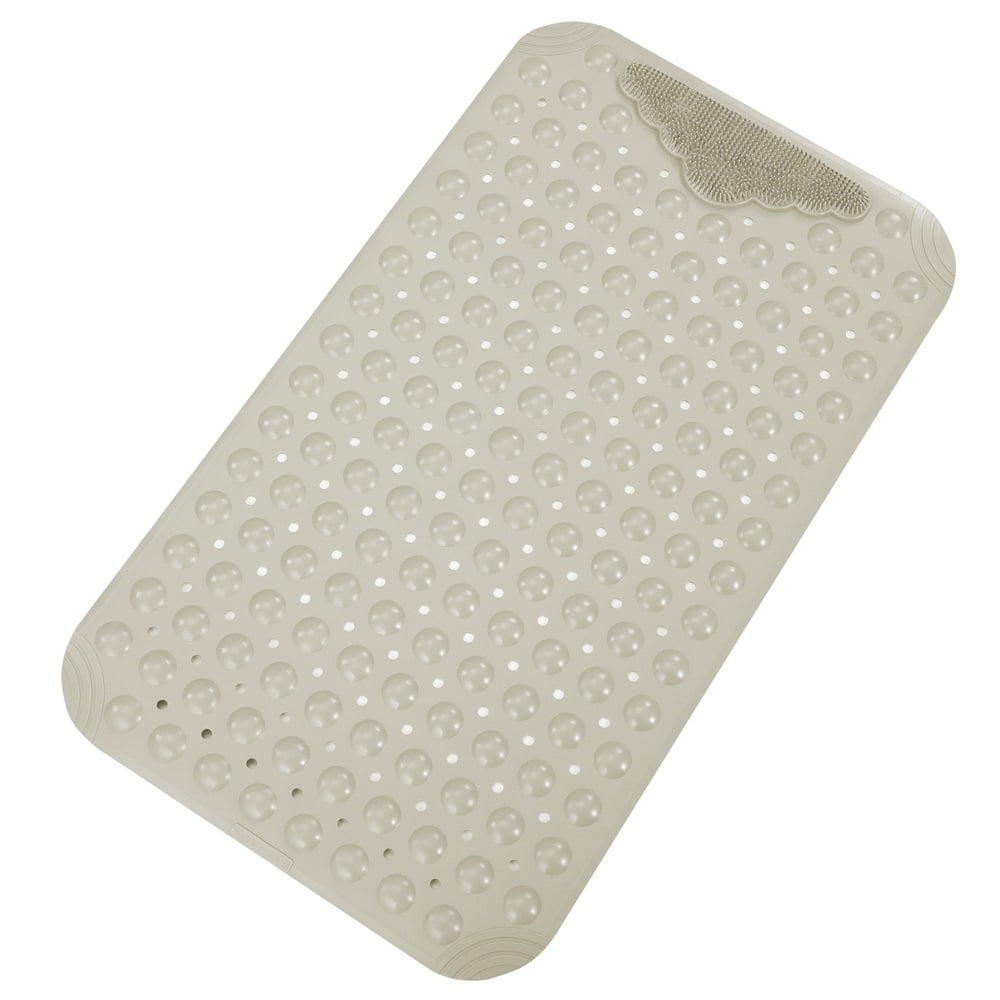NonSlip Shower Mat with Drain Holes & Suction Cups, Easy Clean, Bath