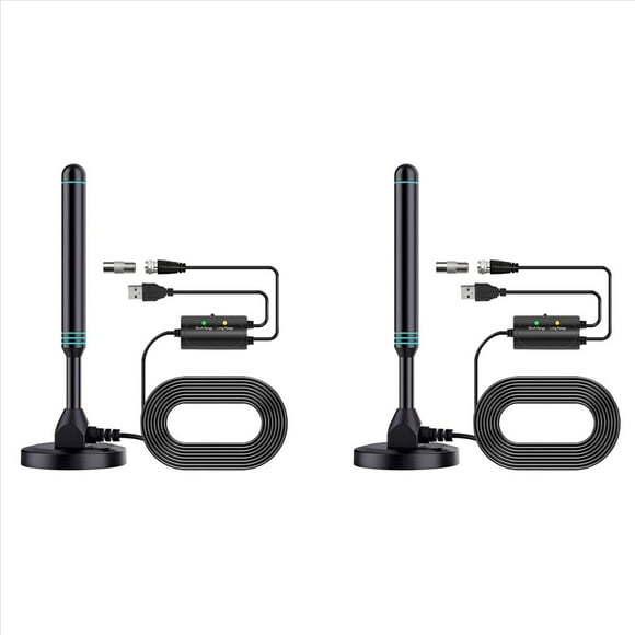 2X Antena de TV Digital de Alta Definición de Columna Amplificador Universal para Interiores y Exteriores con Interruptor Antena de TV UHF Ajustable