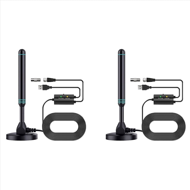 2X Antena de TV Digital de Alta Definición de Columna Amplificador Universal para Interiores y Exteriores con Interruptor Antena de TV UHF Ajustable