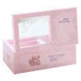 thumbnail image 1 of EIMELI Étui de Rangement Rotatif pour Bijoux Rectangulaire Transparent Jouet Musical pour Enfants Filles Rose, 1 of 9
