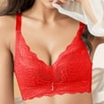 thumbnail image 2 of PEASKJP Padded Bras for Women Seamless Plunge Demi Padded T-Shirt Bra Minimizer Bra, Red 32, 2 of 4