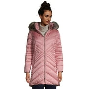 Lands' End Women Insulated Cozy Fleece Lined Primaloft Coat, Female - Small - Vintage Peony