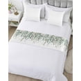 thumbnail image 5 of Bed Runner Scarf Queen Size, Sage Green Eucalyptus Stain Bed Runners & Scarves for Foot of Beds, Spring Floral Botanical Watercolor Decorative Bedding Runner Scarf for Hotel Home Bedroom 83 x20 Inch, 5 of 6
