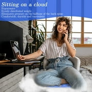 NOGIS Air Inflatable Seat Cushion Blue Makes Any Seat Comfortable, Unique Adjustable Firmness & Easy Inflation for Travel, Pressure Point Pain Relief for Wheelchair Car Office