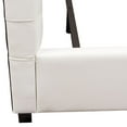 thumbnail image 6 of Diamond Sofa Bedroom Zen Tufted Cal King Bed with Oversized Footboard in White Leatherette, 6 of 15
