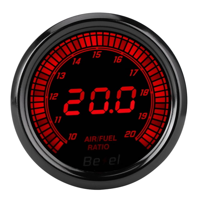 52 mm negro 7 puntero de color indicador de relación aire/combustible accesorio de instrumento de automóvil