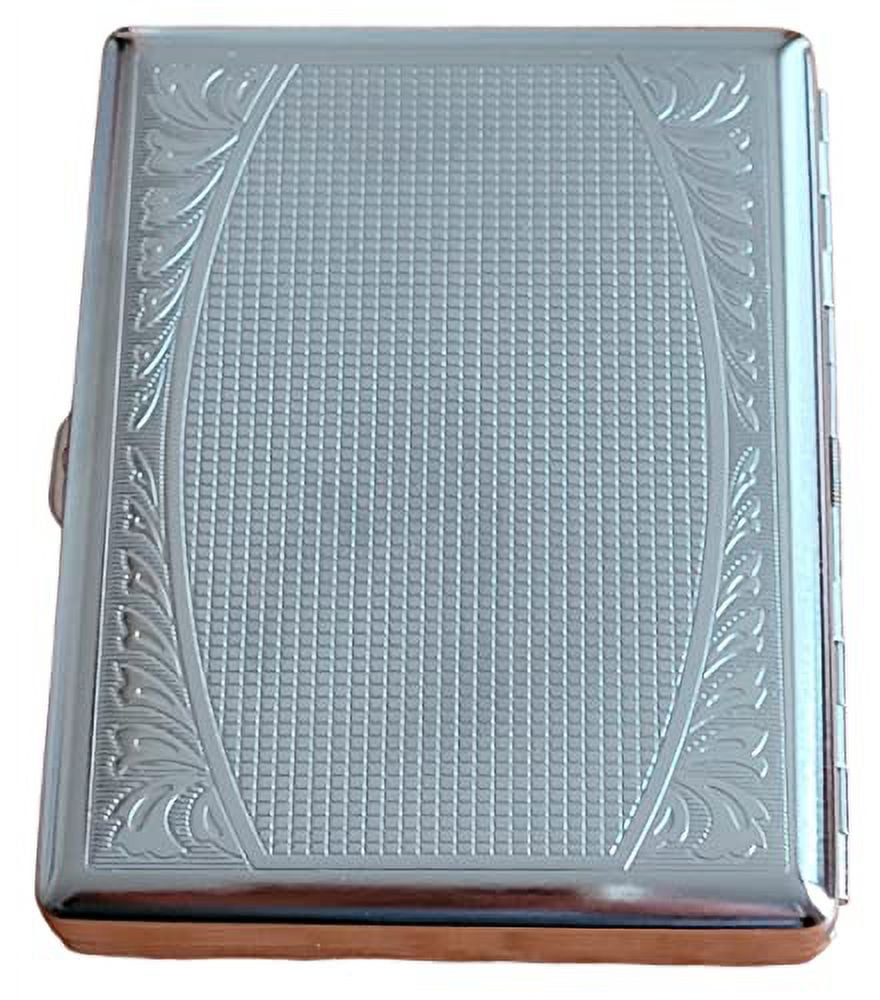 12 Pack Regular or King Size Double Sided Crush-Proof Metal Cigarette Case -3033