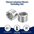 thumbnail image 4 of Uxcell Thread Adapters Sleeve Reducing Nut, 10 Pcs M8x1.25 Male to M6x1 Female Stainless Steel Nut Screw Reducer Conversion Fasteners, Threaded Insert Repair Sleeve Reducer Nut, Silver, 4 of 6