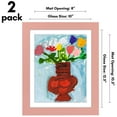 thumbnail image 3 of Americanflat Kids Art Frame 10x12.5 inches with 8.5x11 inches Mat - Composite Wood And Glass (2 Pack) - Pink, 3 of 7