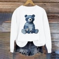 thumbnail image 5 of ClodeEU Women's Y2k Cute Graphic Sweatshirt ,Casual Loose Trendy Sweatshirts Long Sleeve Pullover Tops B-White,Womens Plus XS, 5 of 5