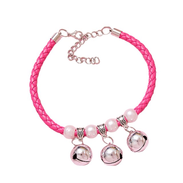CSChome Pet Collar With Removable Bell Pet Collar - Exquisite Neck Circle, Adjustable Cats Dogs Necklace with Removable Bell Pendant