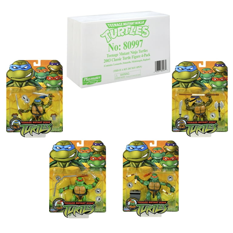 プレイメイツ TMNT クラシックタートルフィギュア 2003 4個セット Teenage Mutant Ninja Turtles: Classic 4