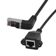 thumbnail image 2 of Unique Bargains Câble d'Extension Réseau Ethernet Mâle à Femelle 8P8C RJ45 à Angle Bas 90 Degrés, 2 of 2