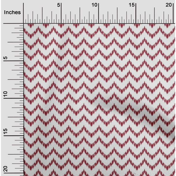 oneOone Organic Cotton Voile Fabric Chevron Ikat Print Sewing Fabric BTY 42 Inch Wide