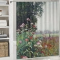 thumbnail image 6 of Awpe Bathroom Shower Curtain Set with Hooks Vintage Spring Lake Landscape with Wildflower Meadow White, 6 of 7