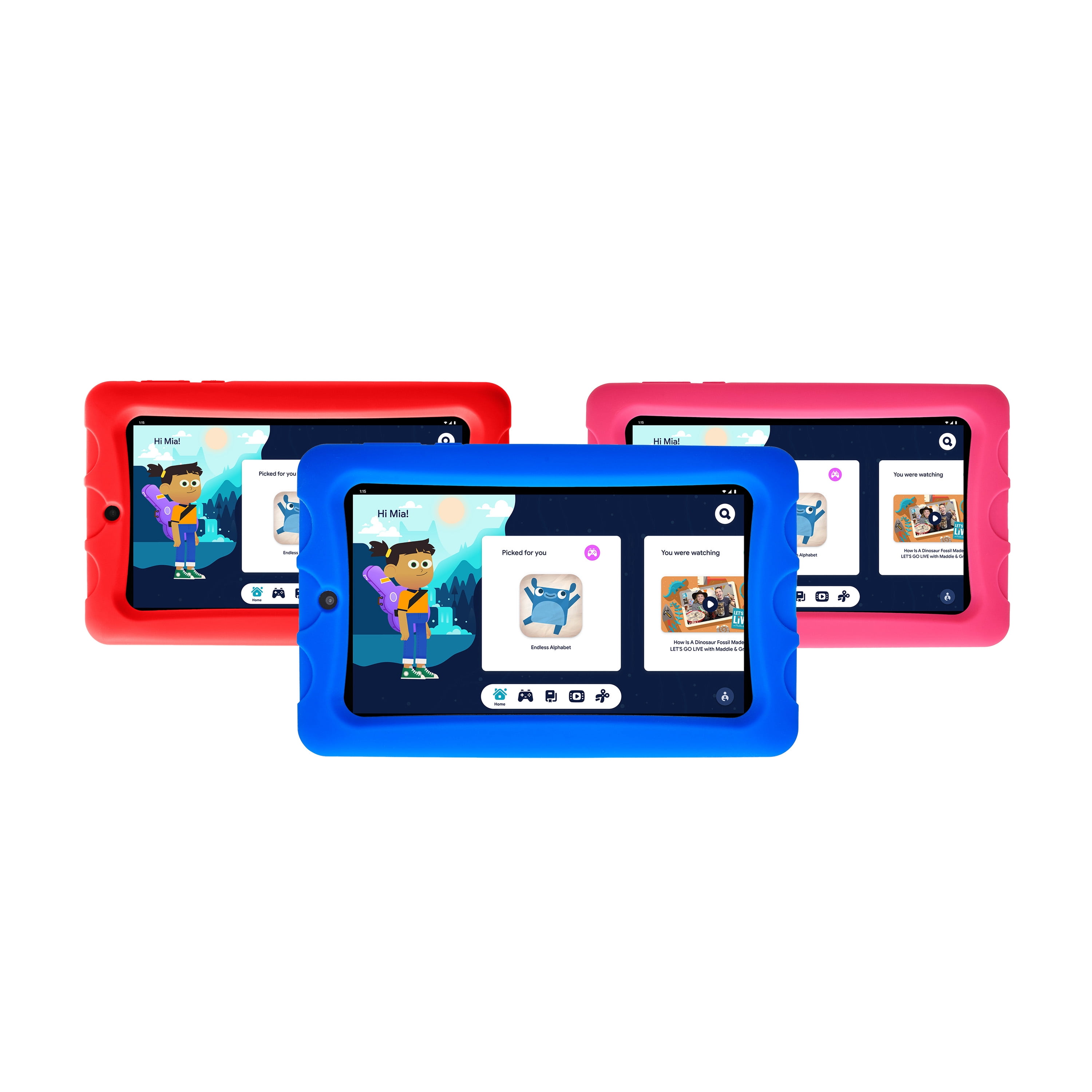 onn. 7" Kids Tablet, 32GB (2022 Model) , 2.0 GHz Quad-Core Processor, Orange