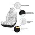 thumbnail image 6 of Car Seat Covers Are Protected From Dust And Spillage And Elastic Straps Are Easy To Install For Easy Car Suv Truck Delivery White Moroccan Trellis Hand-Drawn Sketch_1 1, 6 of 8