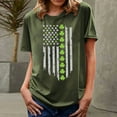 thumbnail image 4 of Bowake T-Shirt de la Saint-Patrick pour Femmes, Chemises Trèfle Vertes à Manches Courtes Col Rond, T-Shirt Graphique Trèfle, Blouse, 4 of 4