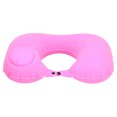 thumbnail image 2 of Almohada de aire inflable Prensa en forma de U Inflado automático para avión Coche Oficina Tren Hogar Rosa, 2 of 5