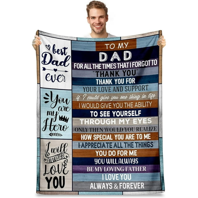 LHSHID Birthday Gifts for Dad Blanket Flannel Soft and Comfortable Anti static Bed Sofa Blanket 50x60in