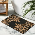 thumbnail image 3 of 20x32 inch Green Bath Rug – Non-Slip, Highly Water-Absorbent Leaf Design for Your Bathroom's Safety and Style, 3 of 5