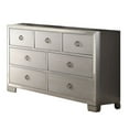 thumbnail image 2 of Benjara 15.43" 7-drawer Transitional Metal Dresser with Front Trim in Gray, 2 of 5