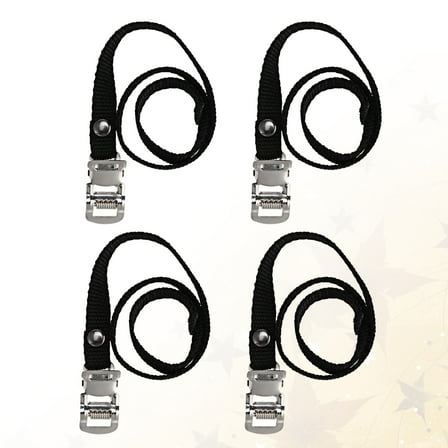 4pcs Feet Strap Pedal Straps Toe Clips Straps Tape for Fixed Gear Bike