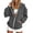 Dark Gray, variant on AJGRHE Hoodie Women's Sweat Jacket Hooded Jacket Long Sweatshirt Hooded Zip Coat Oversize Pullover Transition Jacket Black M