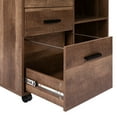 thumbnail image 2 of Accent Chest Drawer Office Storage Cabinet-Color:Walnut,Size:3 Drawer with 2 Shelf, 2 of 7