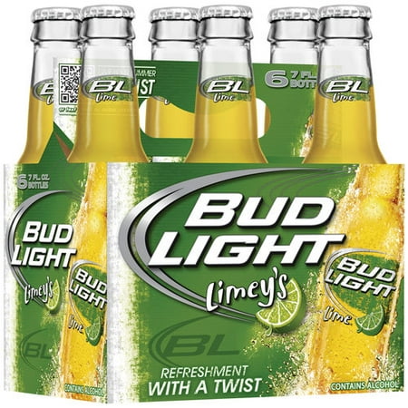 Bud Light Lime Beer, 7 oz, 6 pack