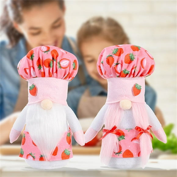WIZUTIZ Strawberry Chef's Hat Rudolph Dwarf Faceless Doll Toy Children 2PCS Home Needs The Best of Both Worlds up to 60% Off