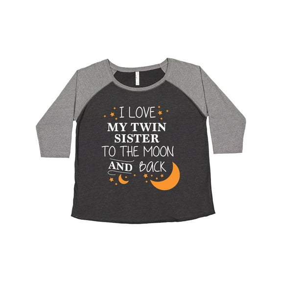 Inktastic I Love My Twin Sister To The Moon and Back Women's Plus Size T-Shirt