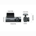 thumbnail image 4 of COFEST 2K Ultra HD Dash Cam with 170° Wide Angle, Built-in WiFi, Starlight Night Vision, G-Sensor, and Loop Recording - App Connectivity and Parking Monitoring Included Black, 4 of 9