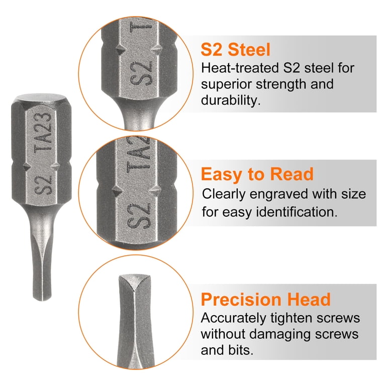 Uxcell 5pcs Magnetic Triangle Screwdriver Bit TA23 1/4