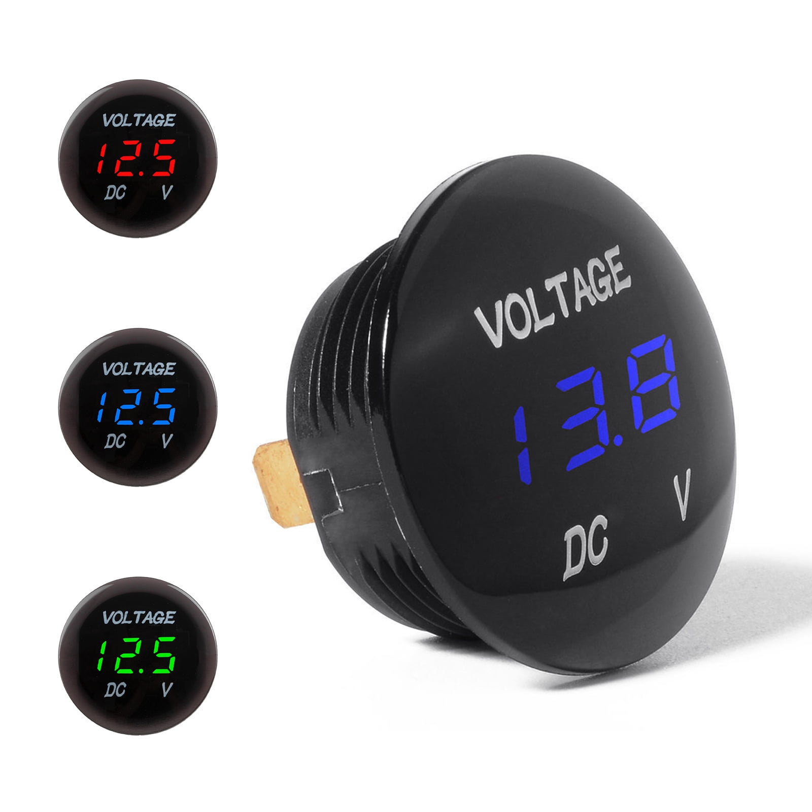 DC 12V Voltage Meter Motorcycle LED Digital Voltmeter Battery Gauge Waterproof