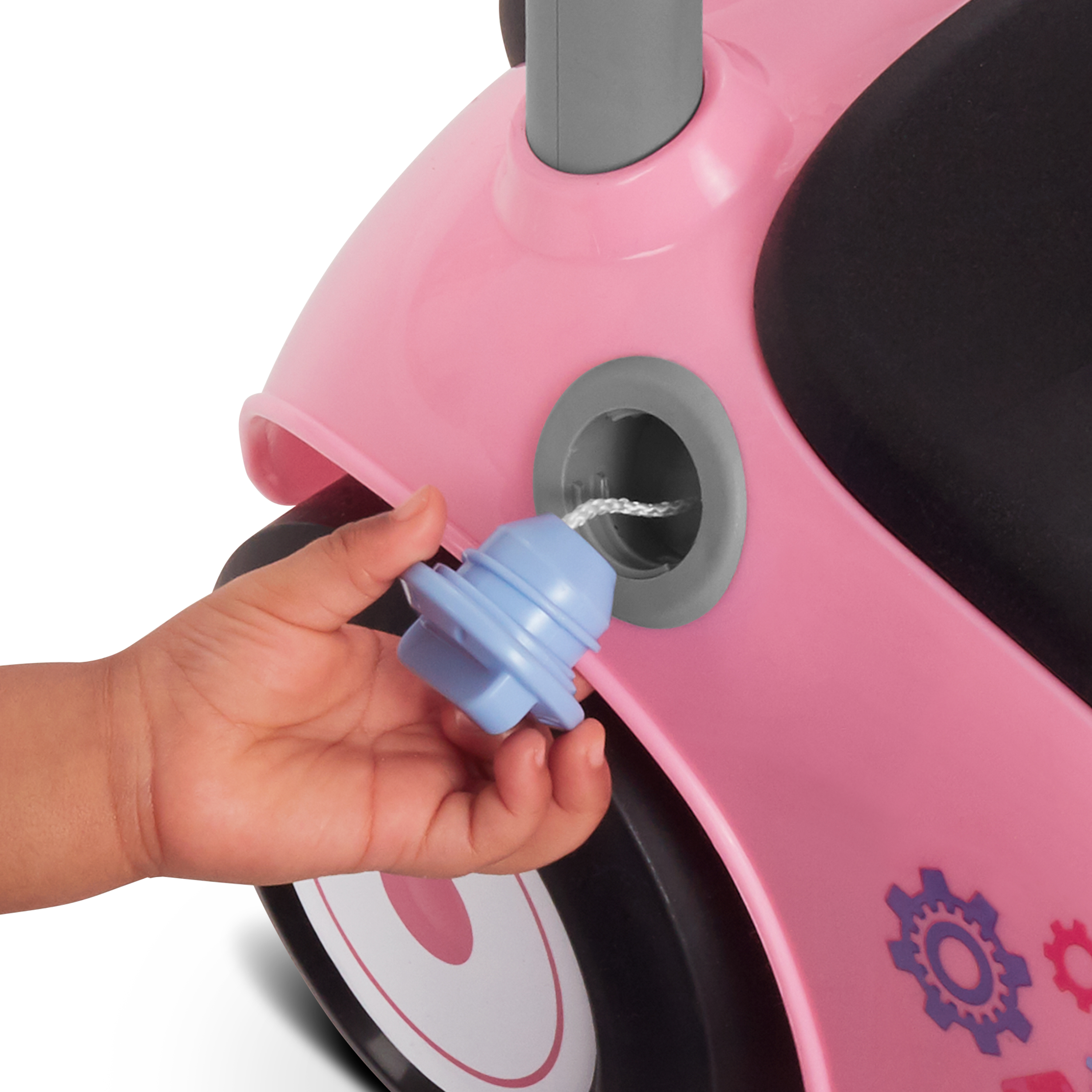 Radio Flyer Creativity Car 3-in-1 Push Walker & Ride-On, Pink photo 3
