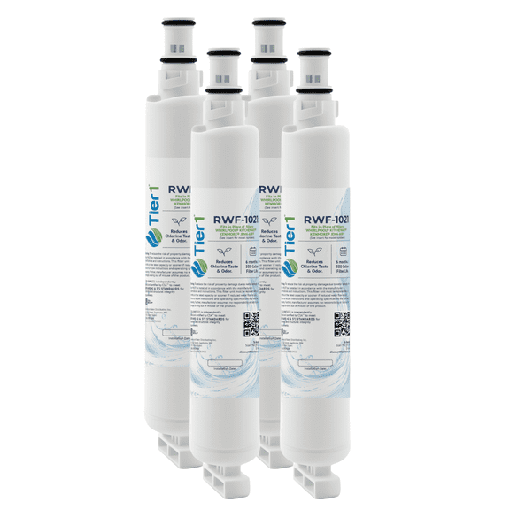 Tier1 RWF1021 4396701 Refrigerator Water Filter | Replacement for Kenmore 9915, EDR6D1, WF293, RWF2000A, 46-9915 Fridge Filter - Up to 24 Months Supply | Easy Install | Great Tasting Water (4-pk)