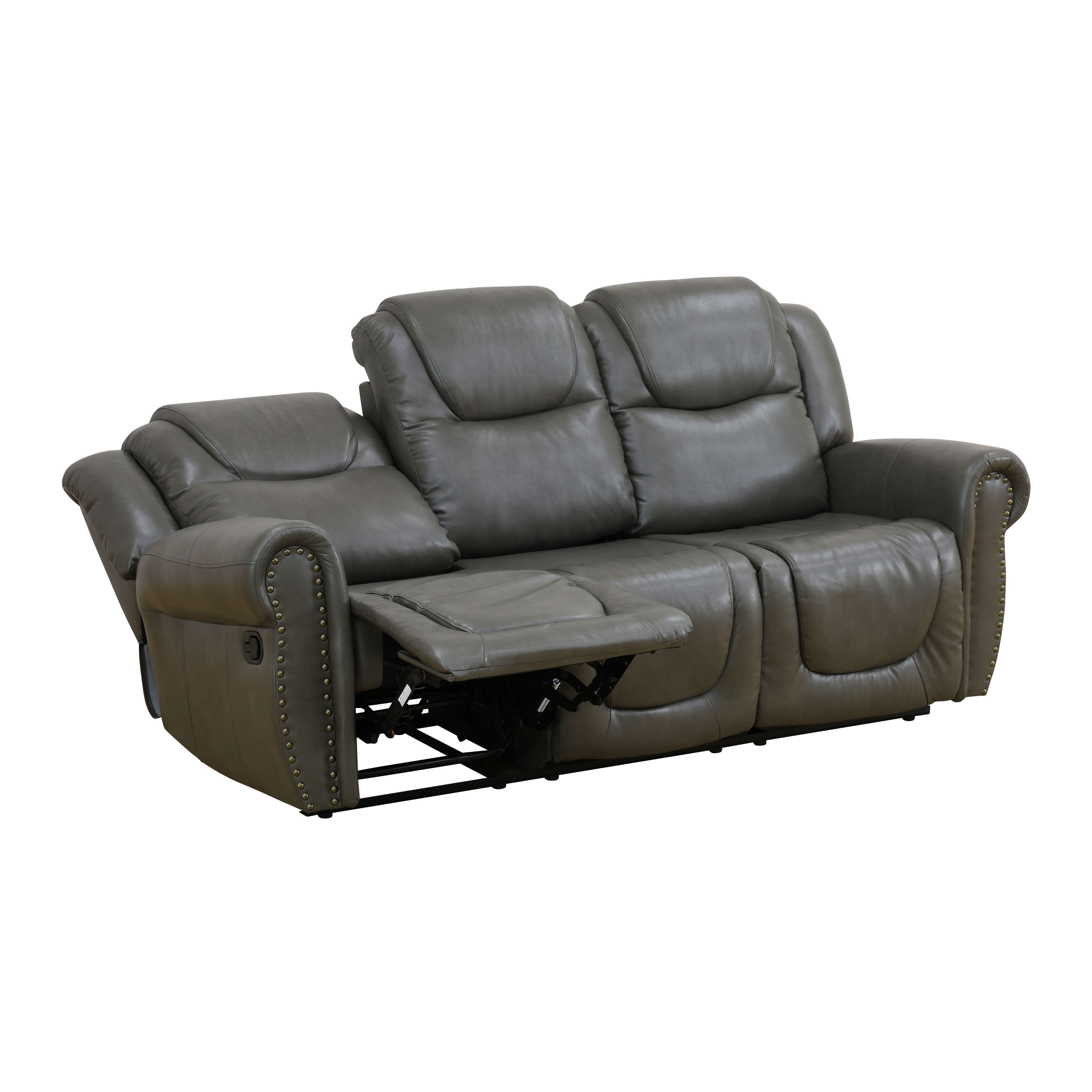 MAYEERTY 3-Seater Leather Recliner Sofa, Reclining Sectional 3 Seater for Family Living Room Home Theater
